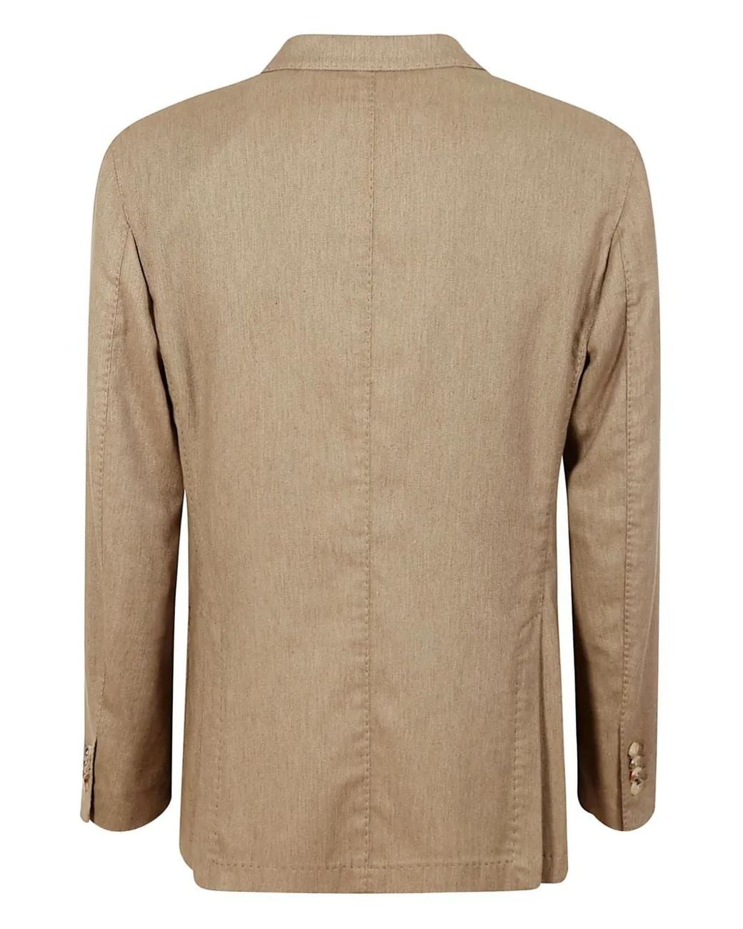 Boglioli Natural Three-Button Patch-Pocket Blazer for men