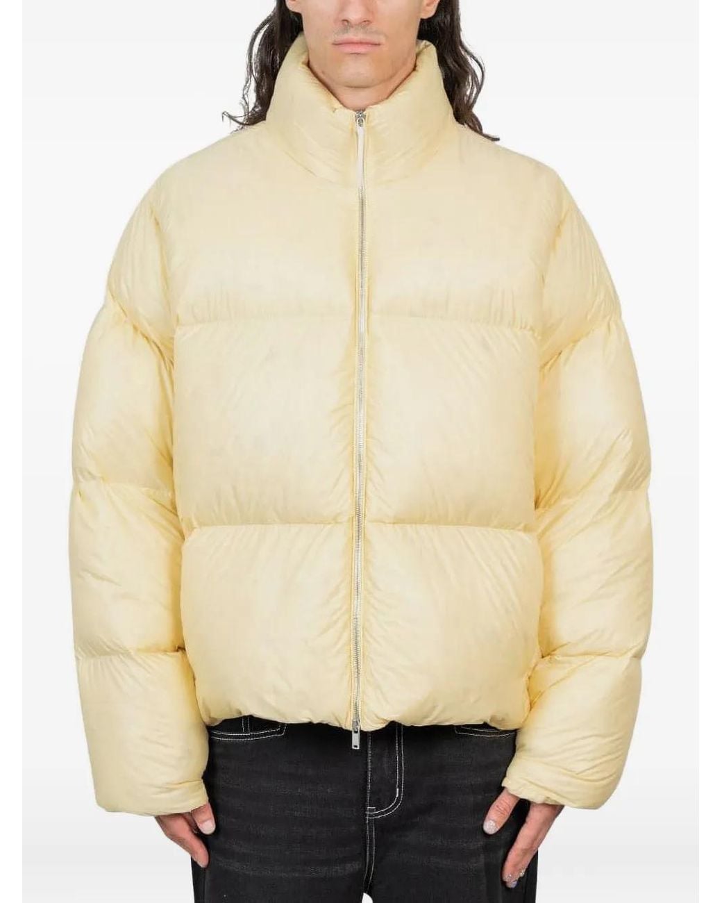 Jil Sander Natural Quilted Puffer Coat for men