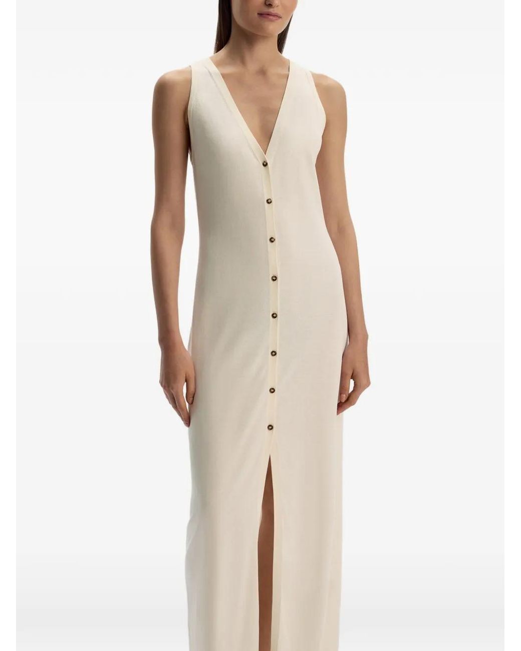 12 STOREEZ White Buttoned Maxi Dress
