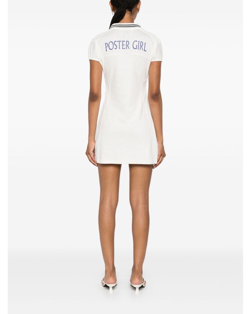 wag jersey dress Poster Girl Wag Football Shirt Dress in White