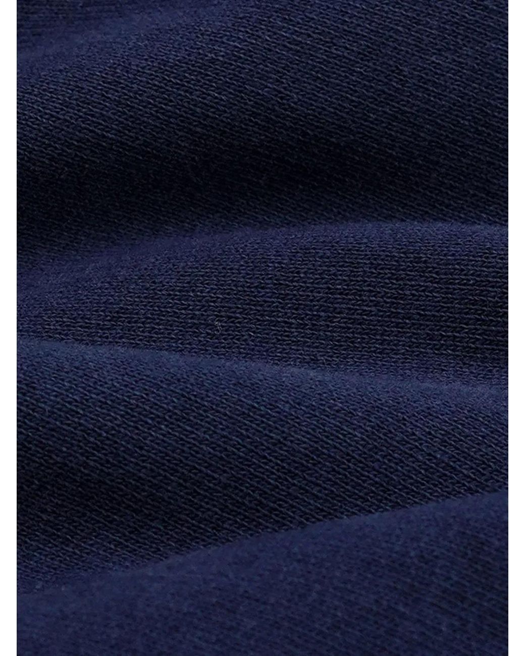 Sporty & Rich Blue Logo-Print Cotton Sweatshirt