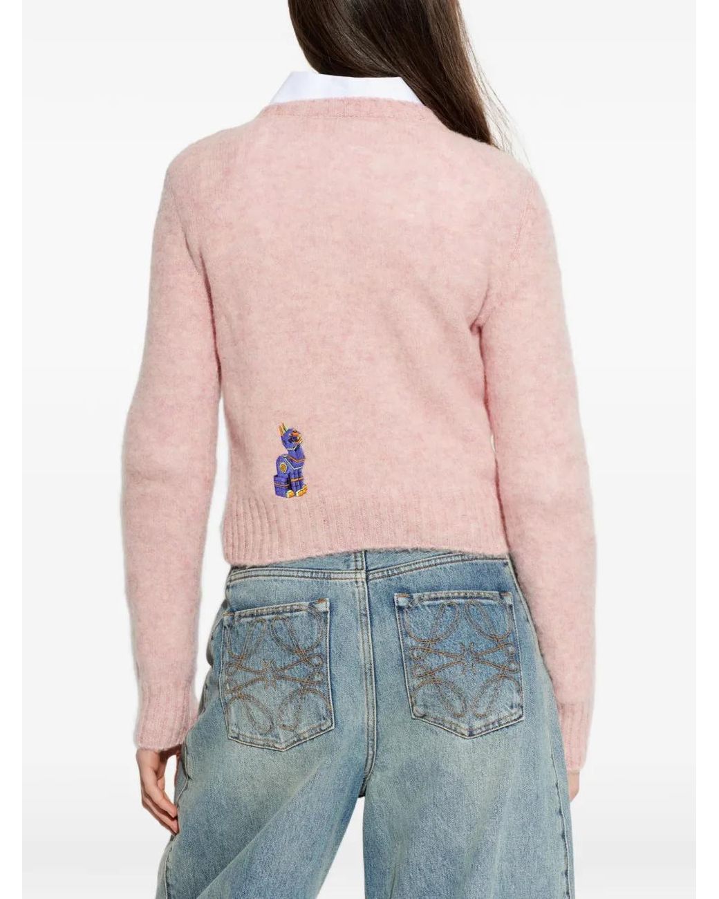 Loewe Brown Pullover Mit Applikation
