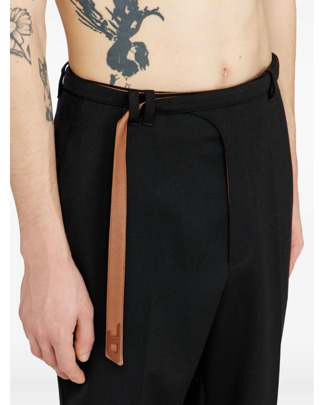 DIESEL Black Pantalon De Jogging À Logo for men