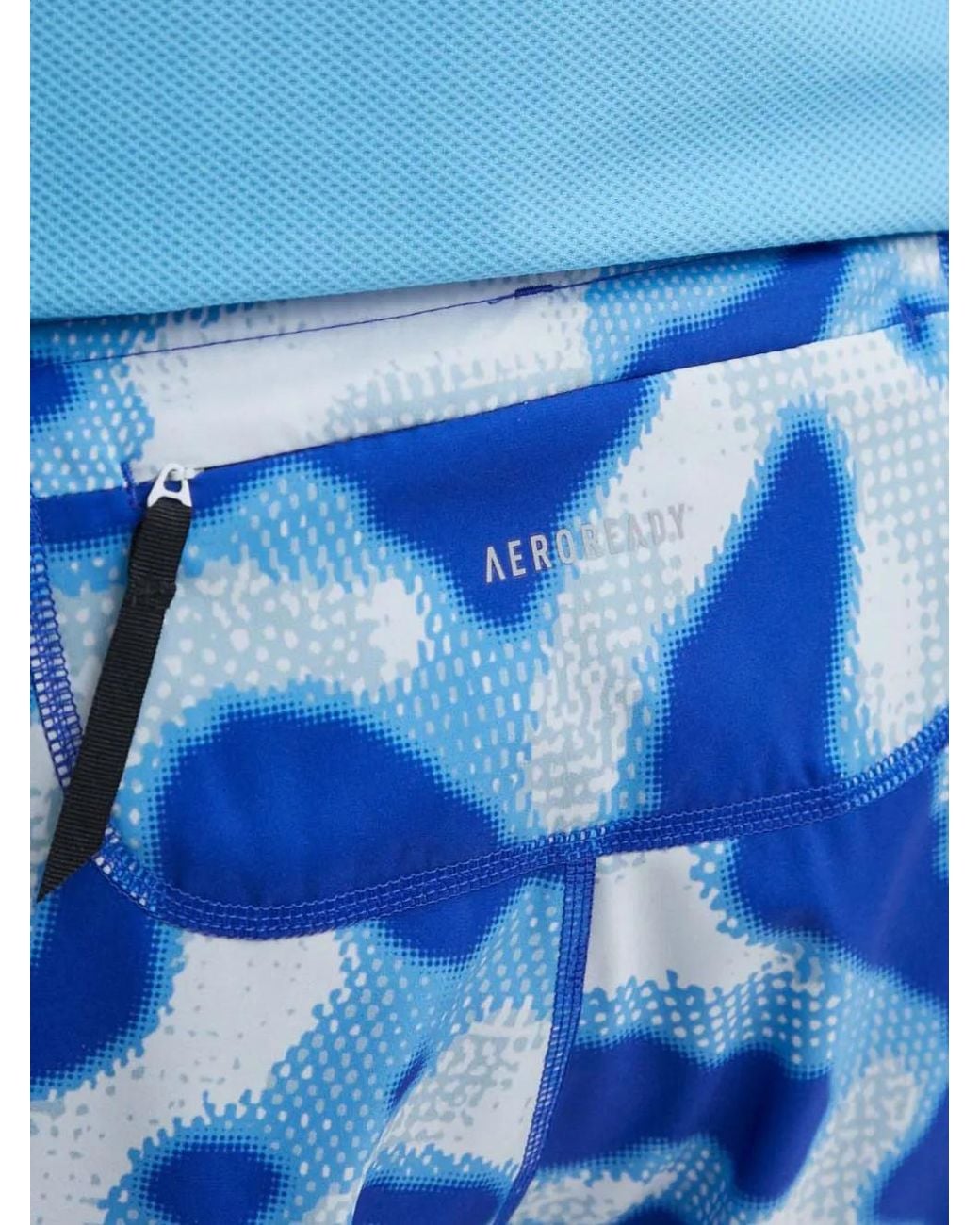 Adidas Blue Patterned Running Shorts for men