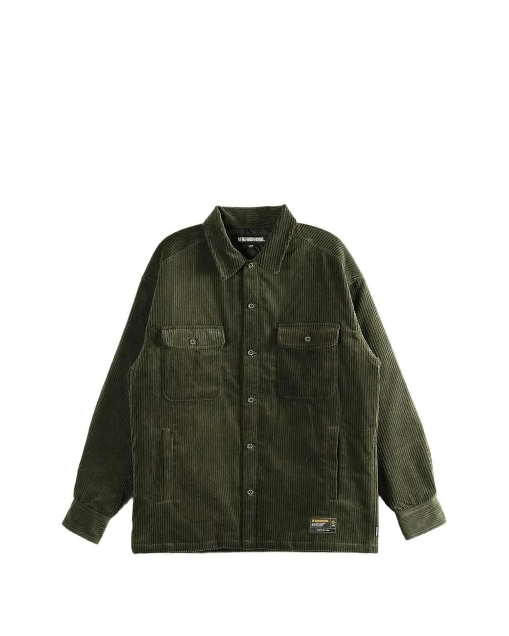 Neighborhood Green Surchemise Cpo En Velours Côtelé for men
