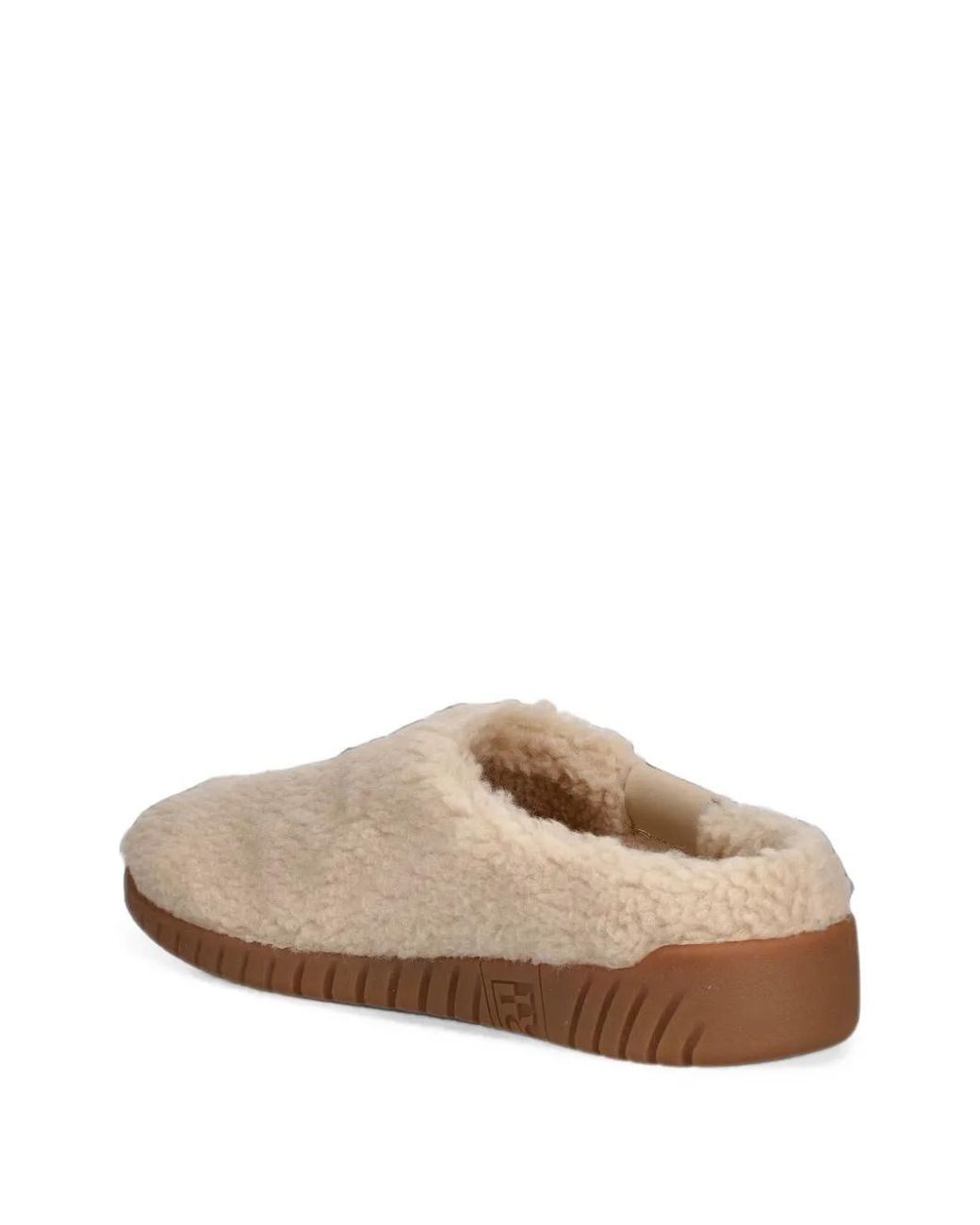 Napapijri White Noreg Curly Fleece-Texture Slippers