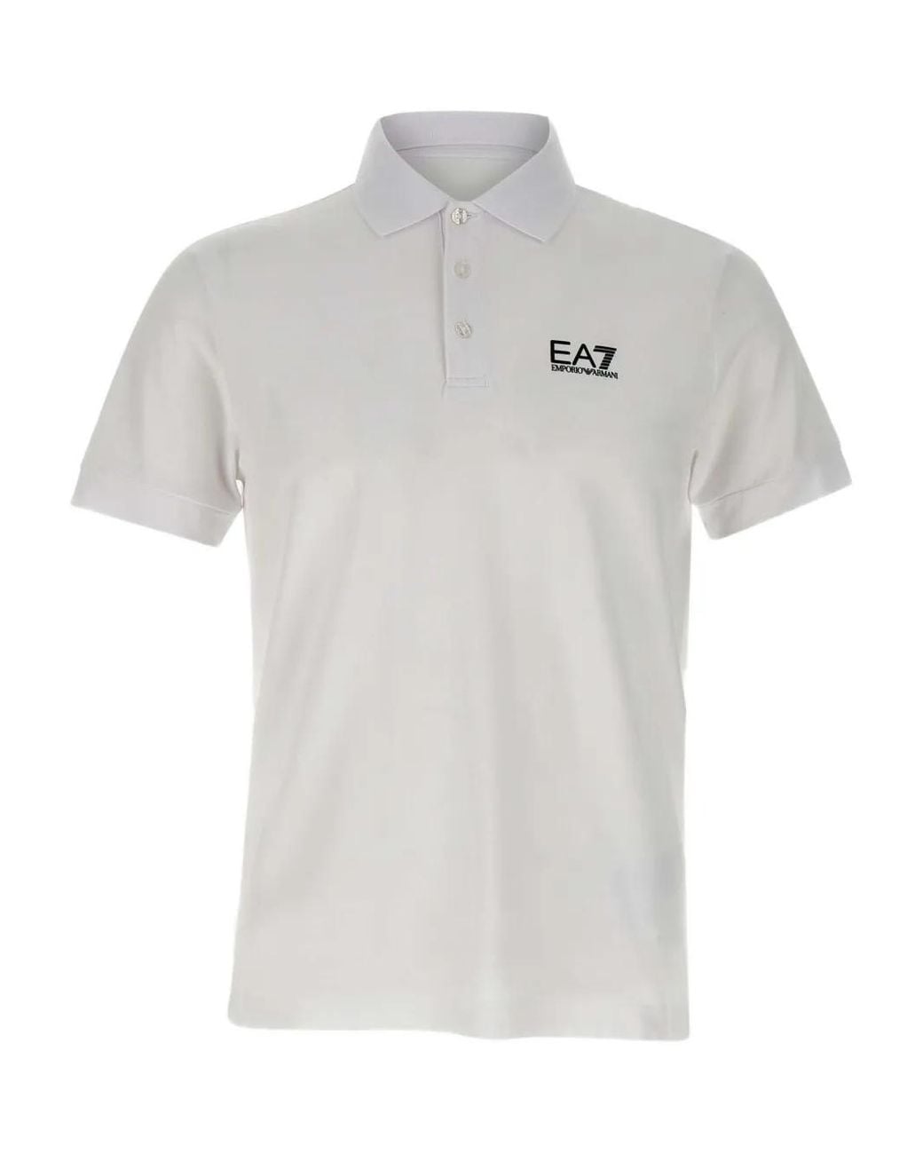 Polo À Logo Imprimé EA7 pour homme en coloris White
