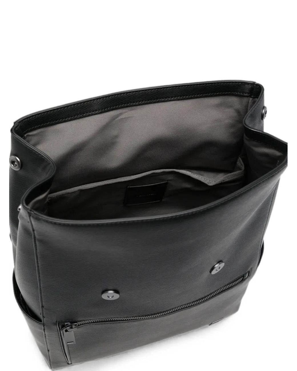 Calvin Klein Black Foldover-Top Backpack for men