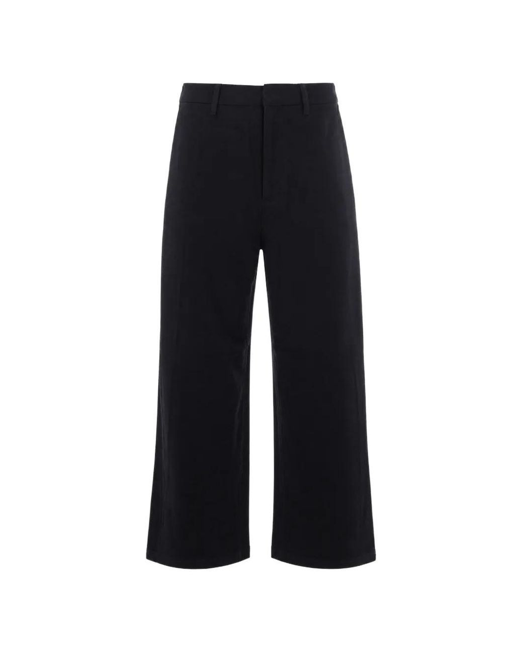 Arte' Black Straight-Leg Cropped Trousers for men