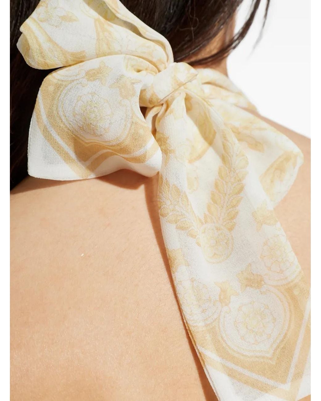 Versace Natural Top With 'Barocco' Pattern