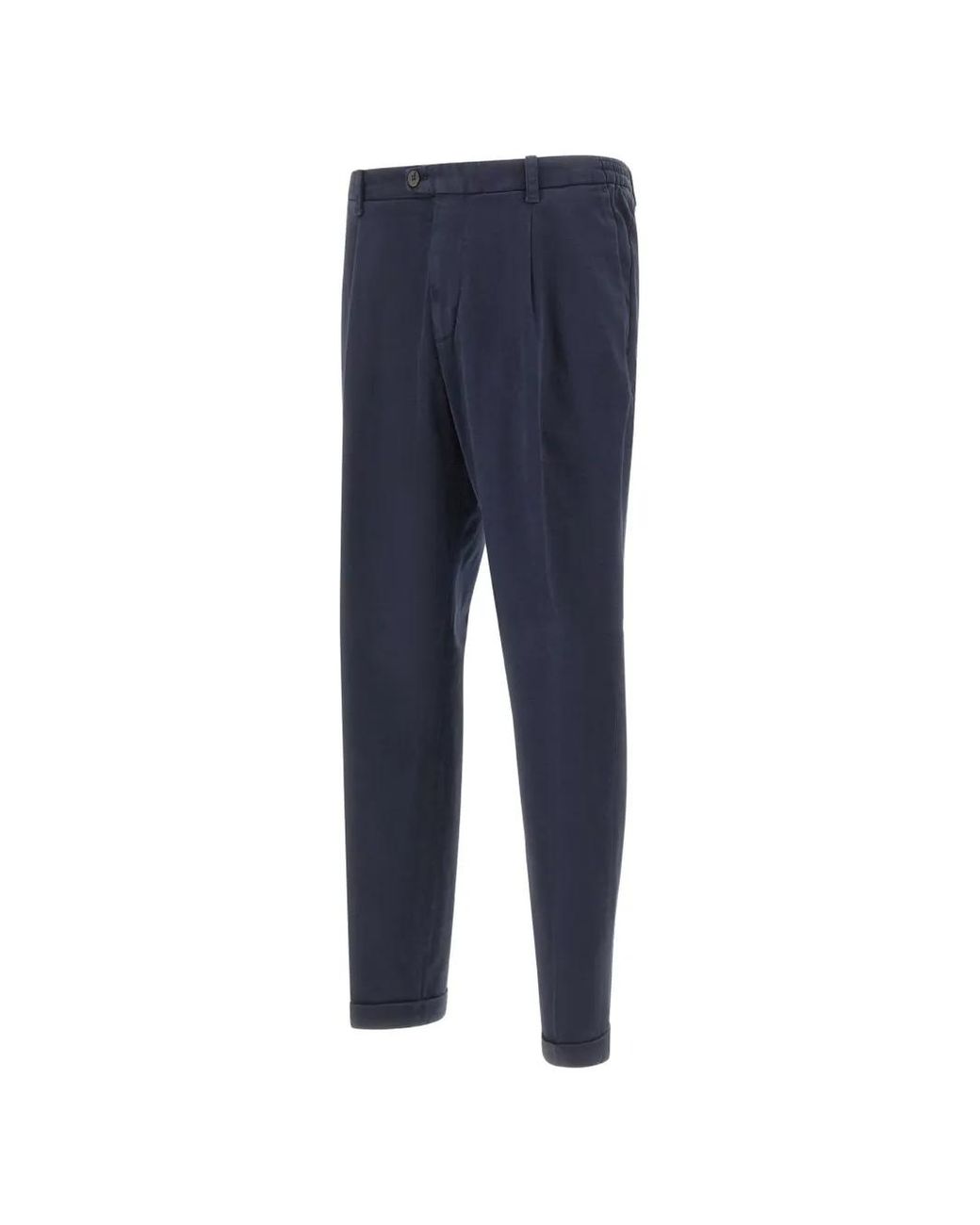 Devore Blue Pleated-Details Trousers for men