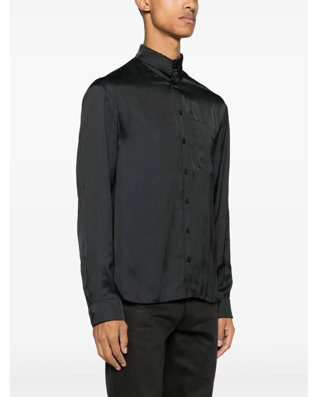 Zadig & Voltaire Black Long-Sleeved Dropped-Shoulder Shirt