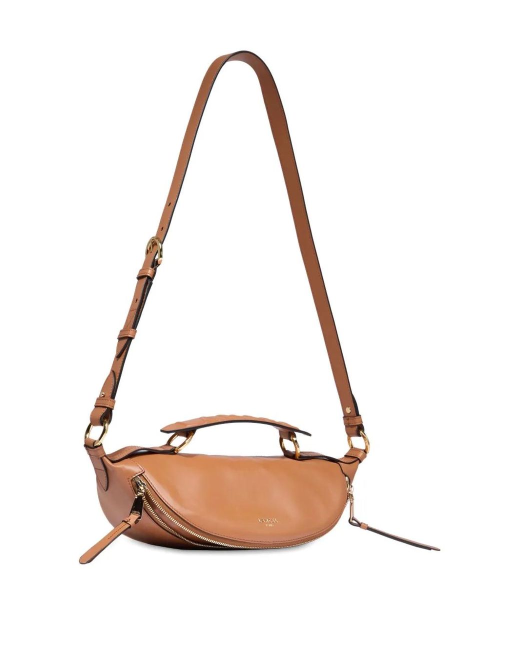 Lancel Pink Origami Zip Crossbody Bag