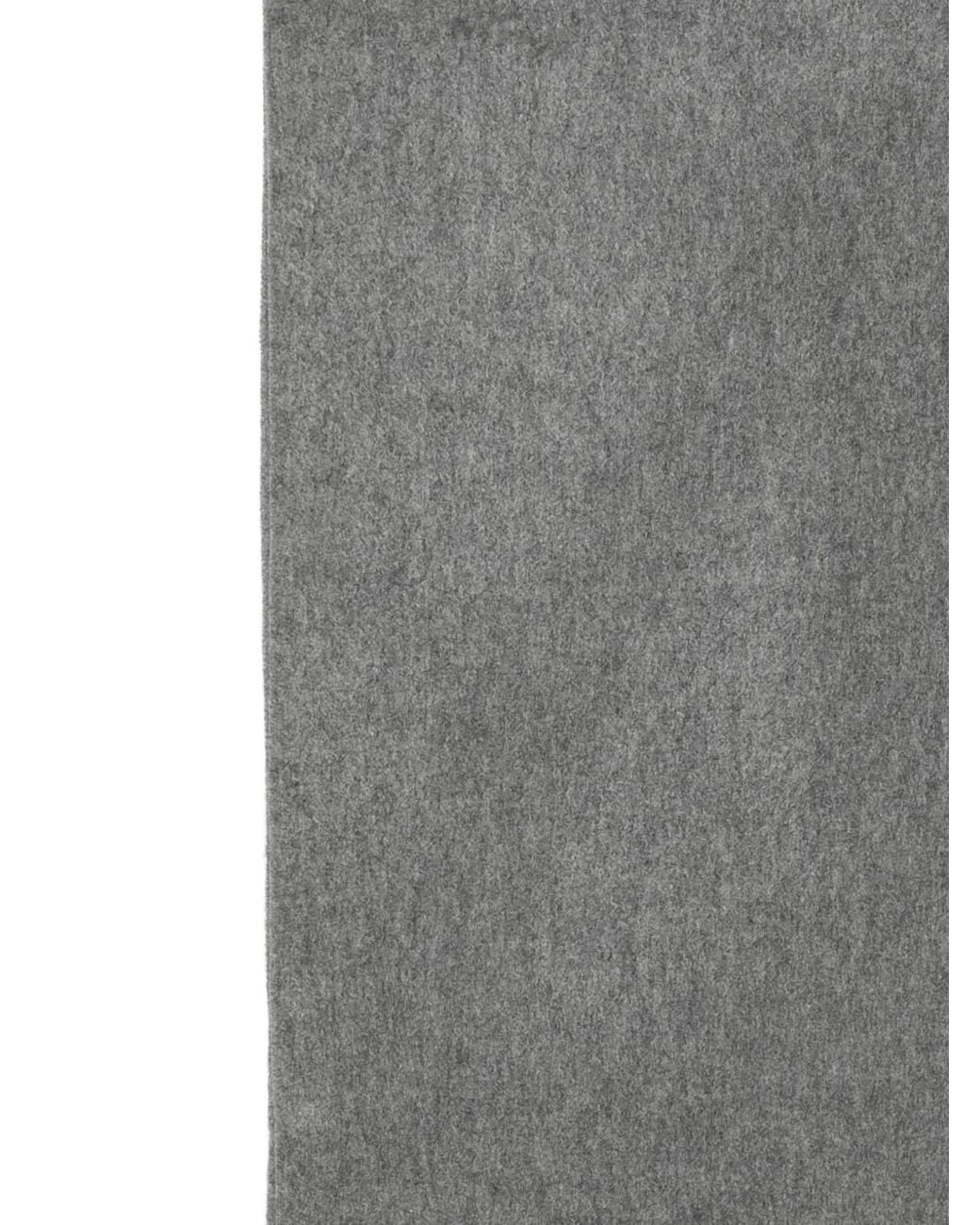 C.T.Plage Gray Fringed-Edge Scarf