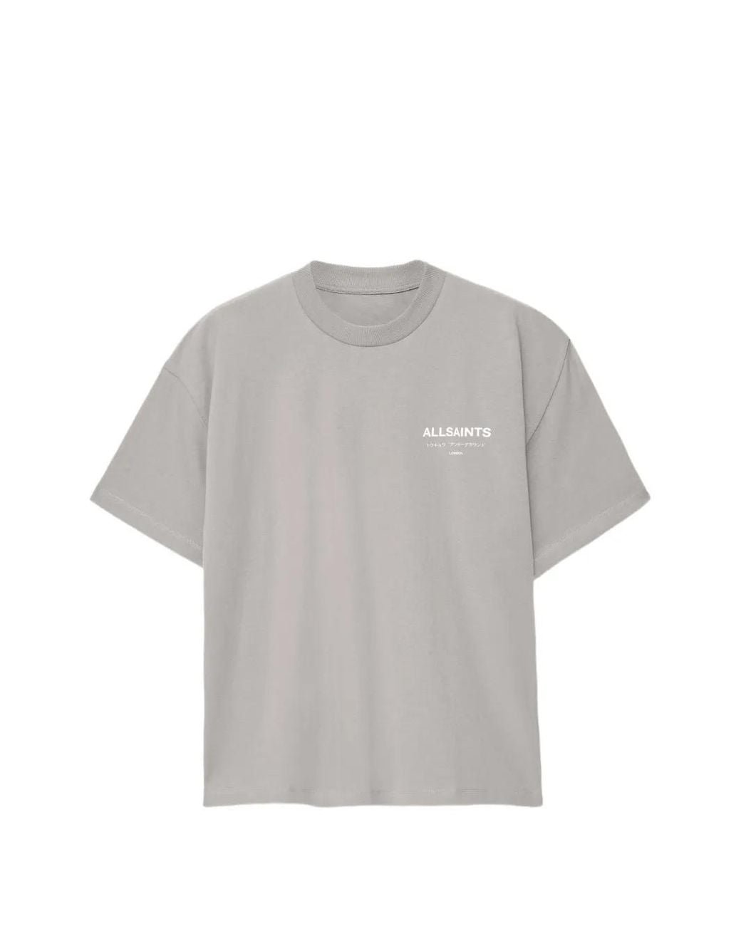 AllSaints Gray Underground Short Sleeve T-Shirt for men