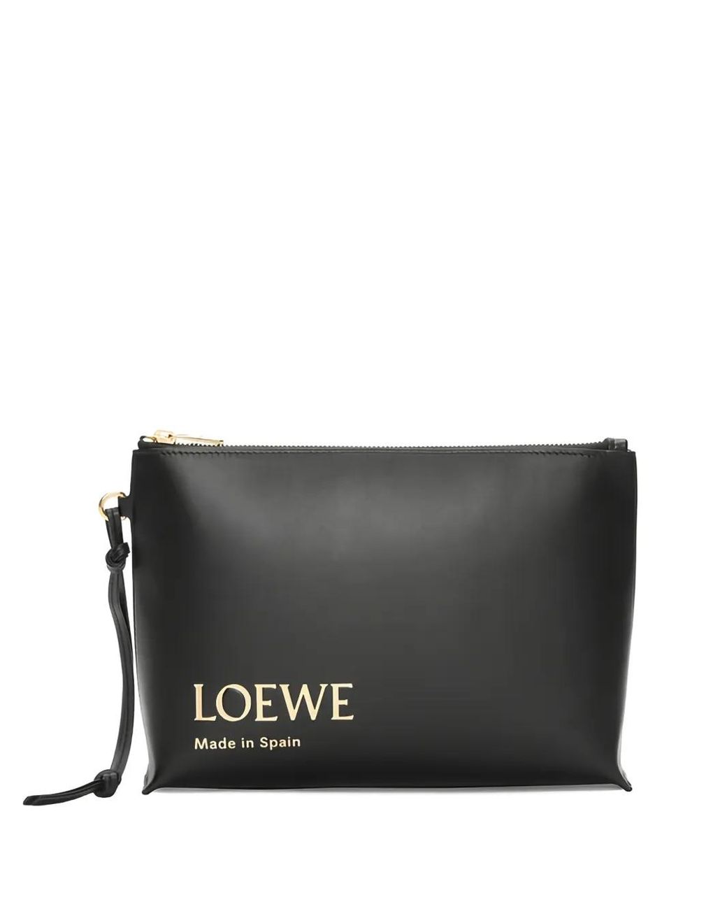 Loewe Gray Logo-Print Clutch Bag