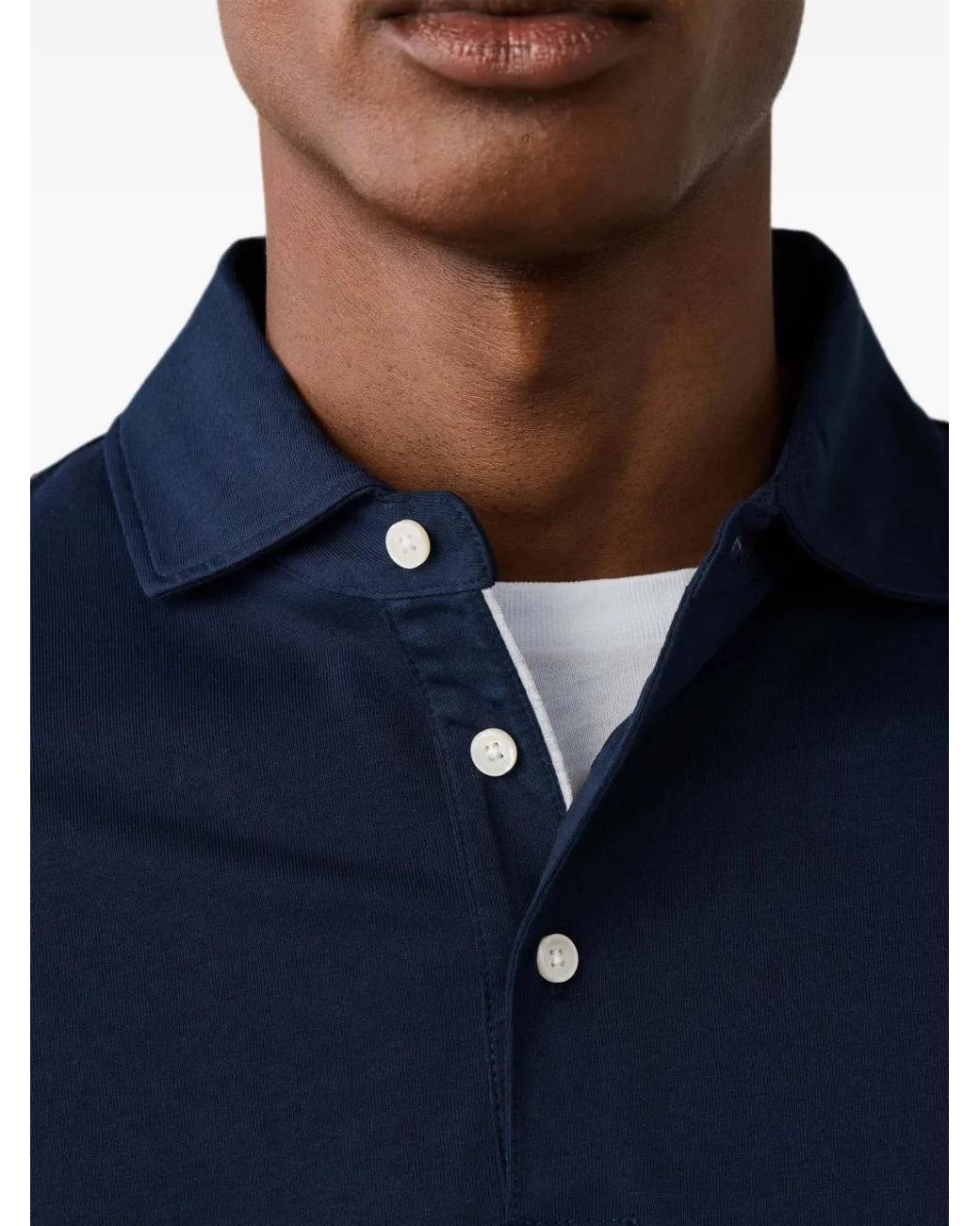 Hackett Blue Polo À Manches Longues for men