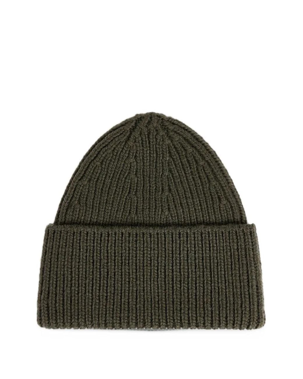 Fusalp Green Ribbed-Knit Logo-Patch Beanie Hat