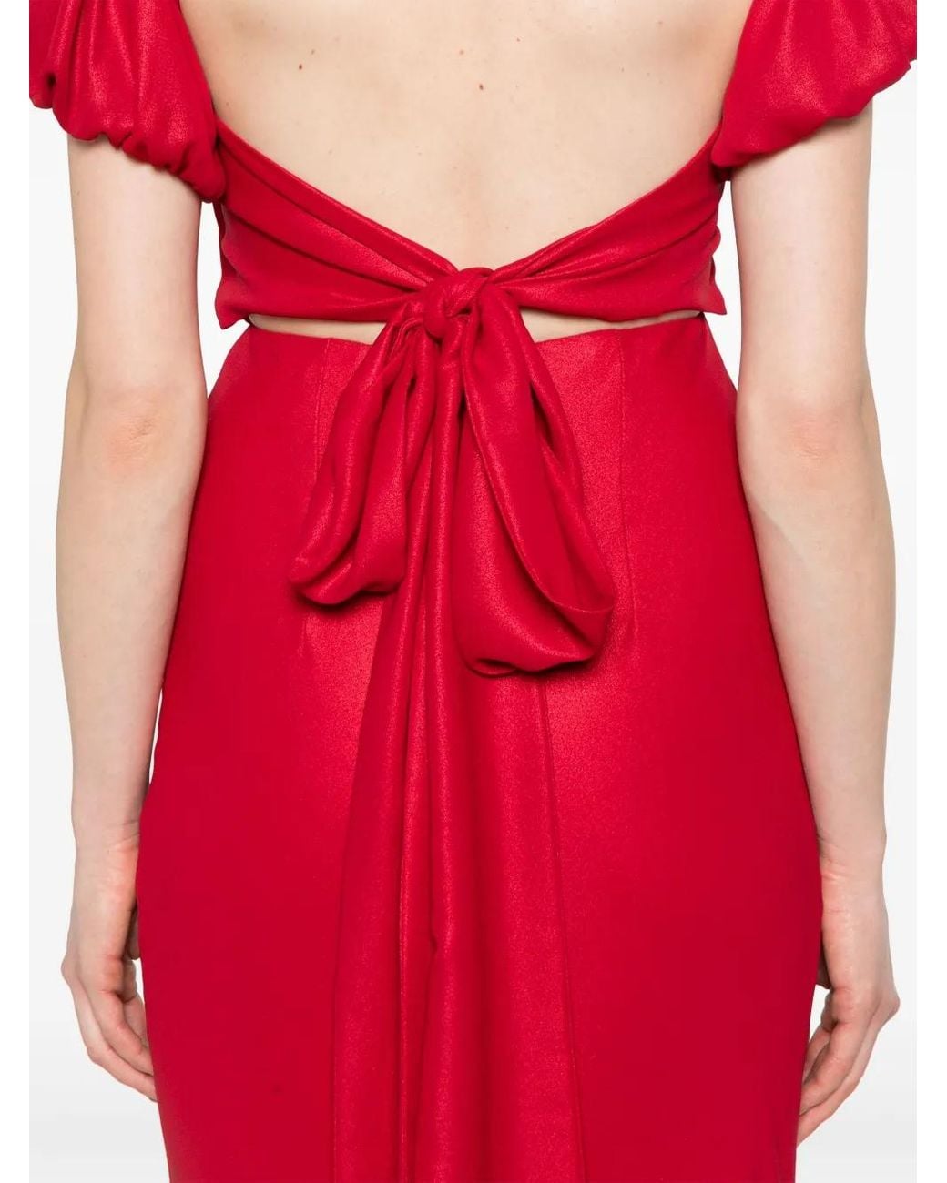 Parlor Red Open-Back Maxi Dress