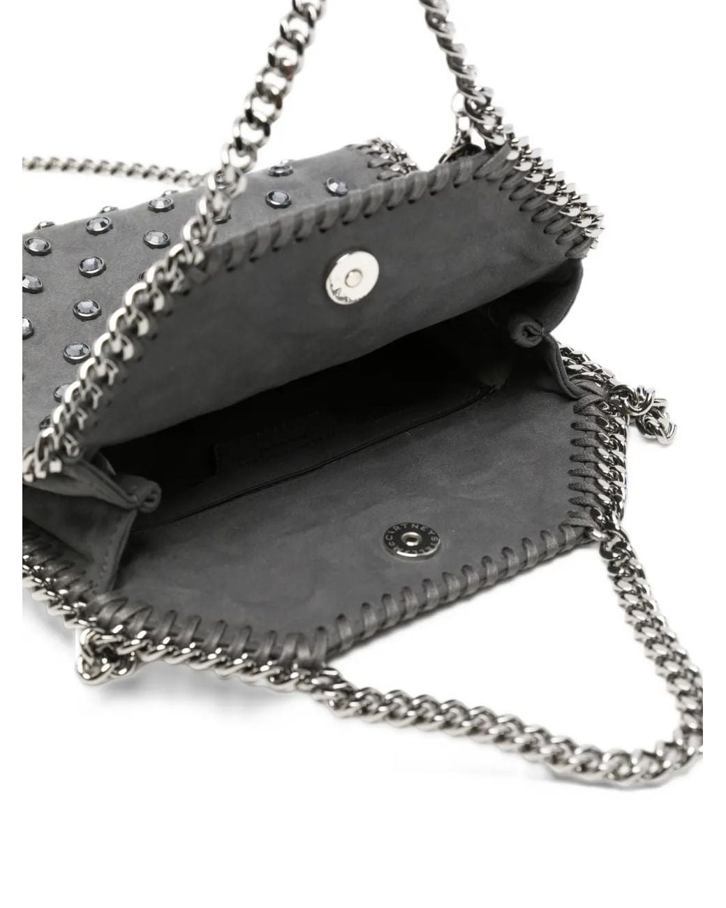 Stella McCartney White Falabella Crystal-Embellished Tote Bag