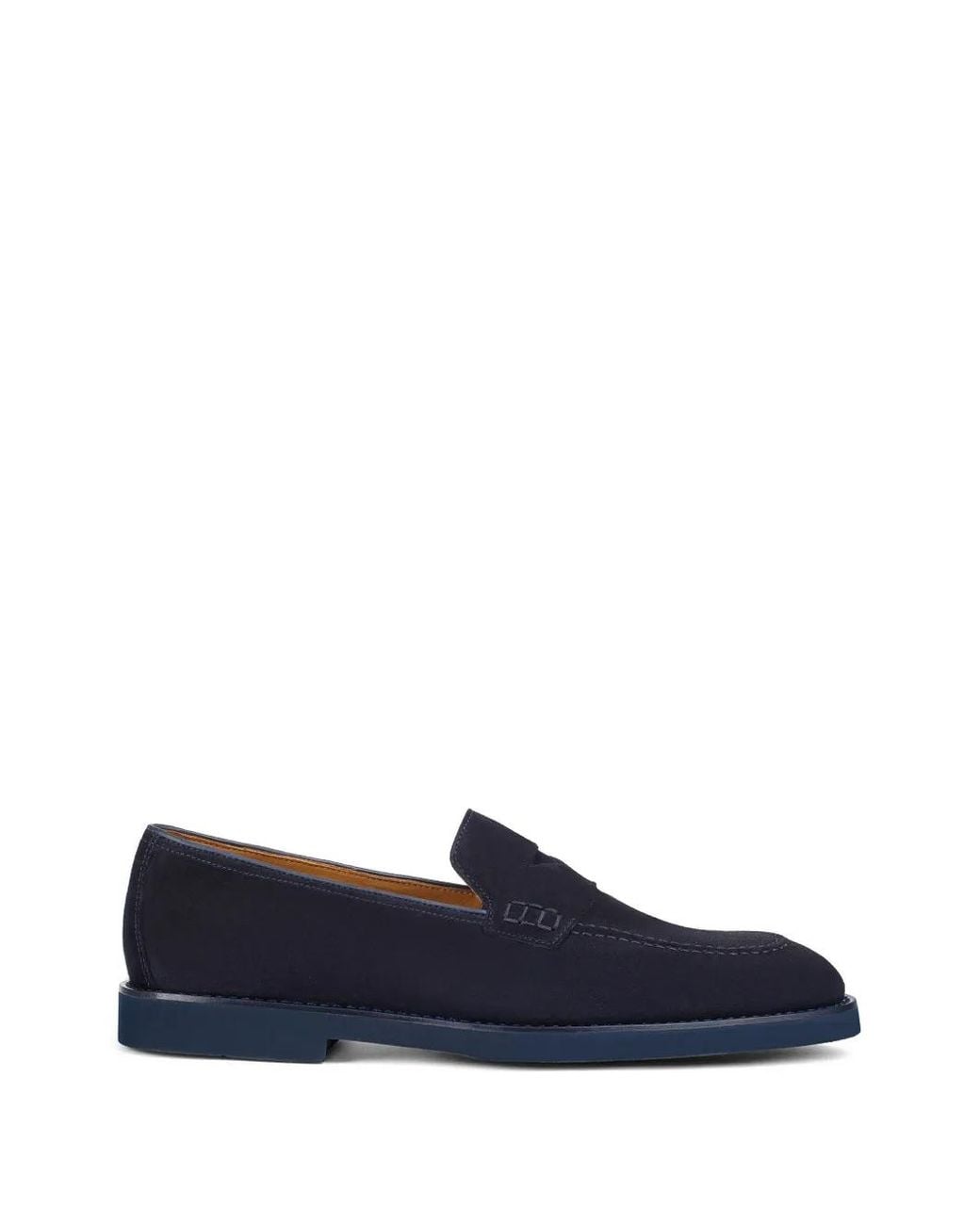 Doucal's Blue Suede Loafers for men