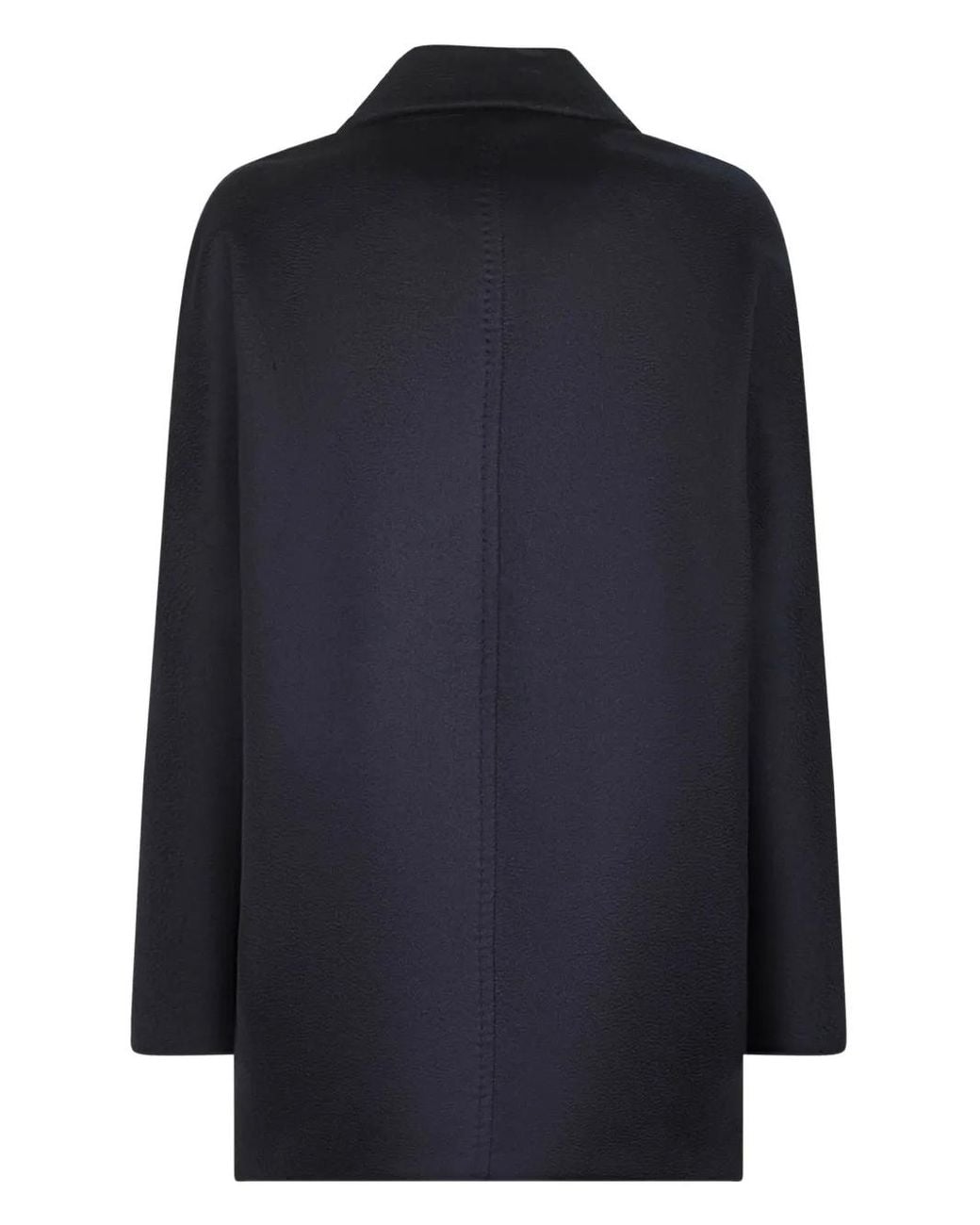 Max Mara Blue Double-Breasted Coat