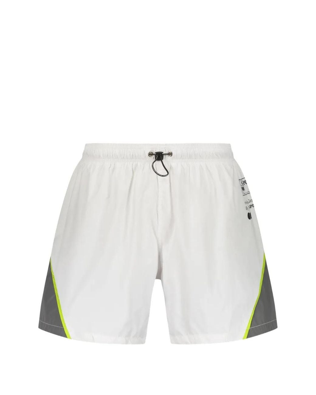 Philipp Plein White Short De Bain À Taille À Lien De Resserrage Et Empiècements for men