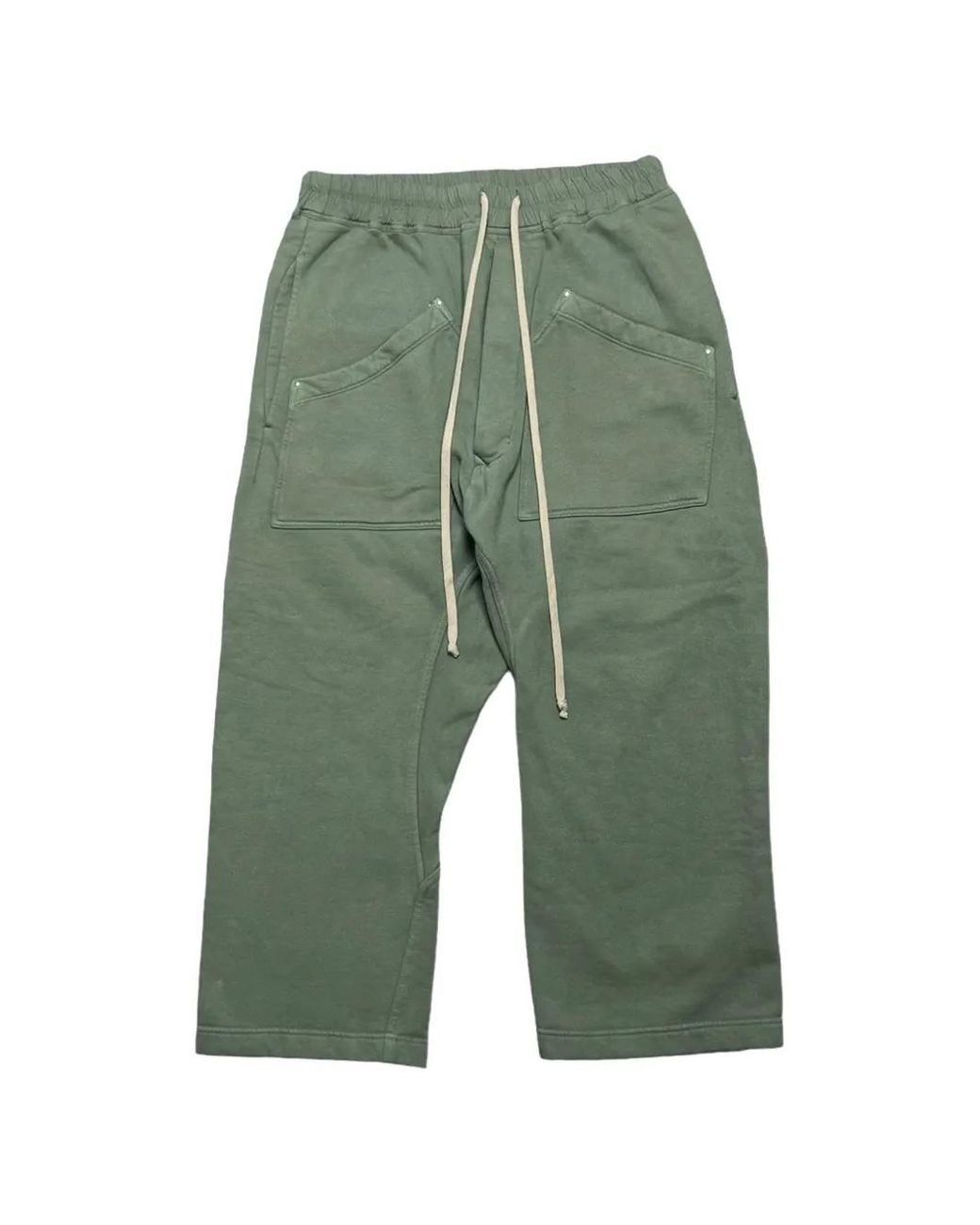 Rick Owens Green Prisoner Straight-Leg Trousers for men