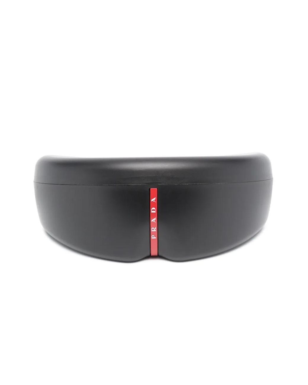 Prada Black Linea Rossa-Logo Square Sunglasses for men