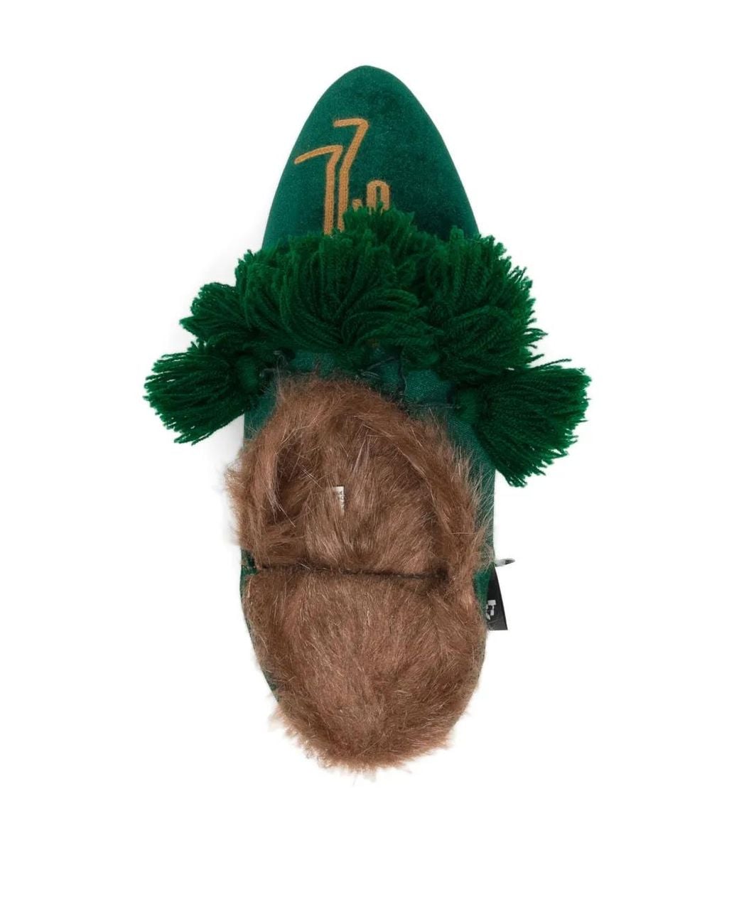 Midorikawa Green Pointed-Toe Slippers