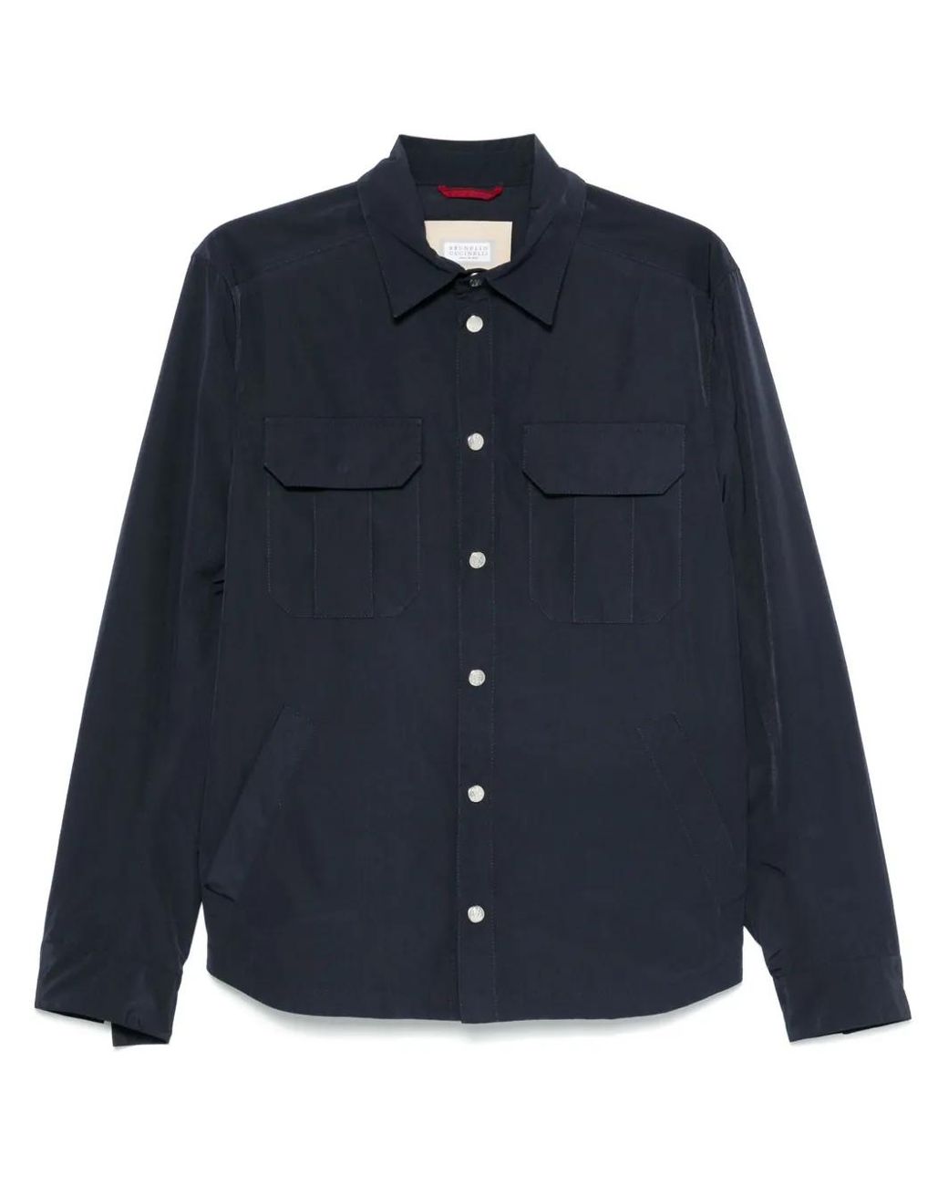 Brunello Cucinelli Blue Shirt Jacket for men