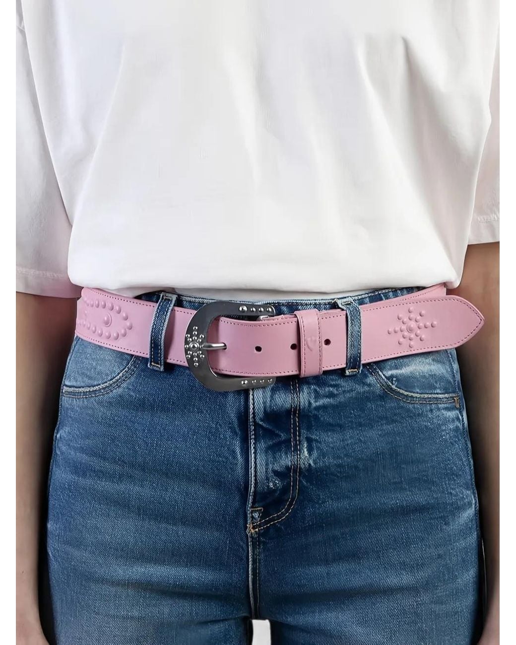 HTC Pink Mirage Leather Belt for men