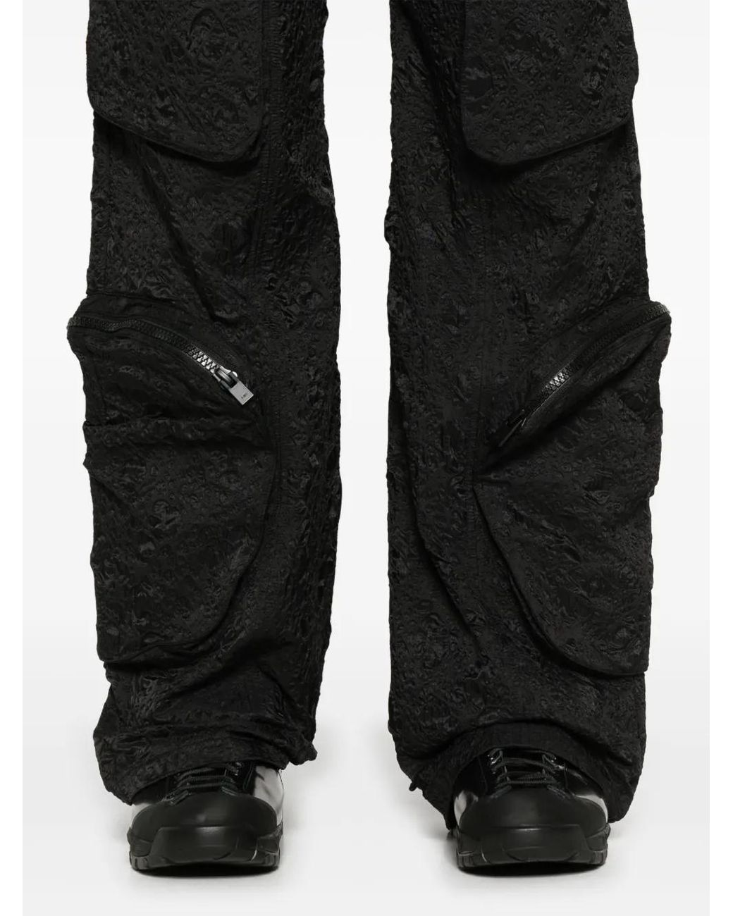 HELIOT EMIL Black Ventifact Trousers for men