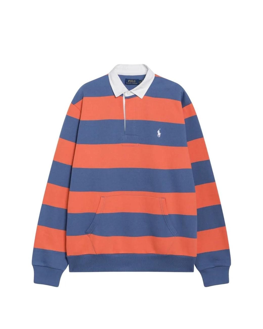 Polo Ralph Lauren Orange Striped Rugby Polo Shirt for men