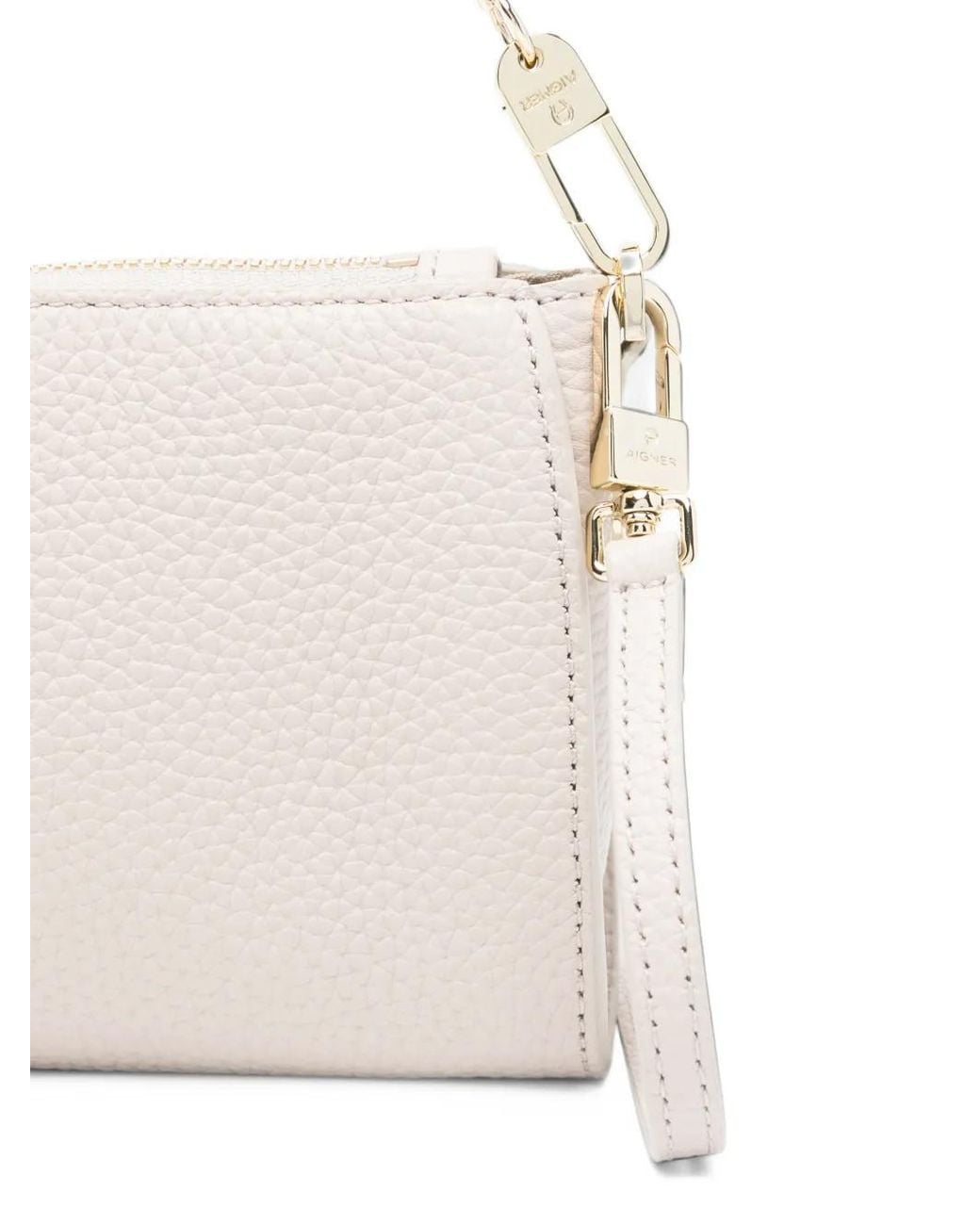 Aigner Blue Ivy Grained Leather Shoulder Bag