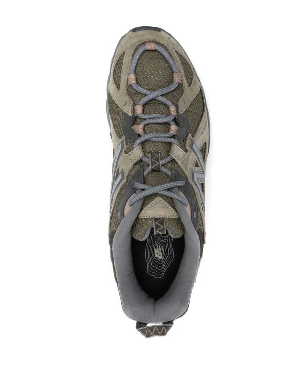 New Balance Gray 610V1 Lace-Up Leather Sneakers