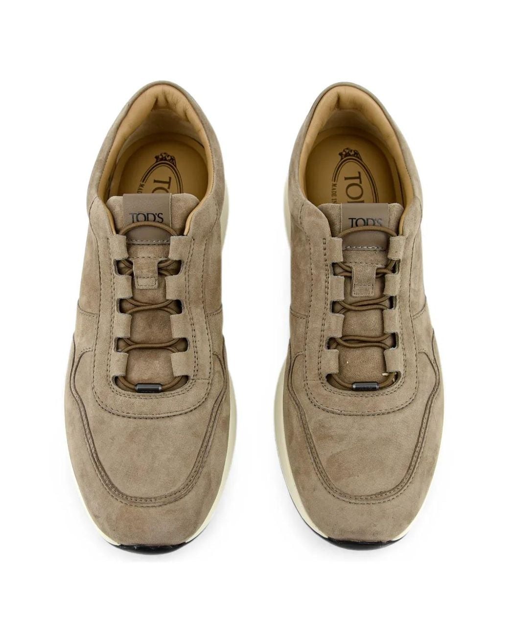 Tod's White Pashmy Suede Sneakers for men