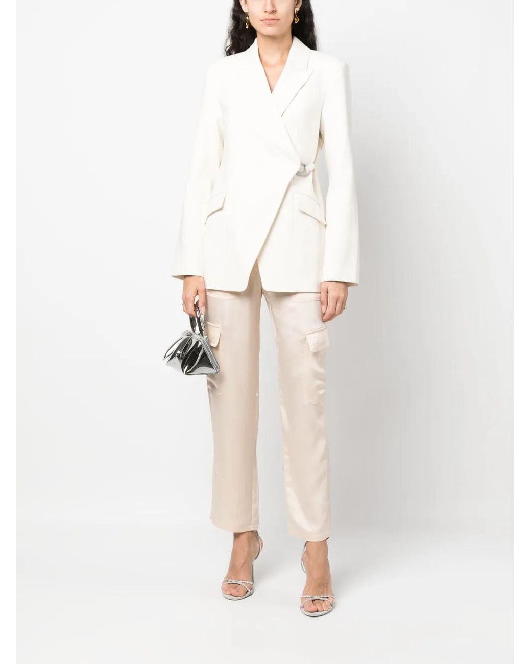 Jonathan Simkhai Natural Off-Centre Front Blazer