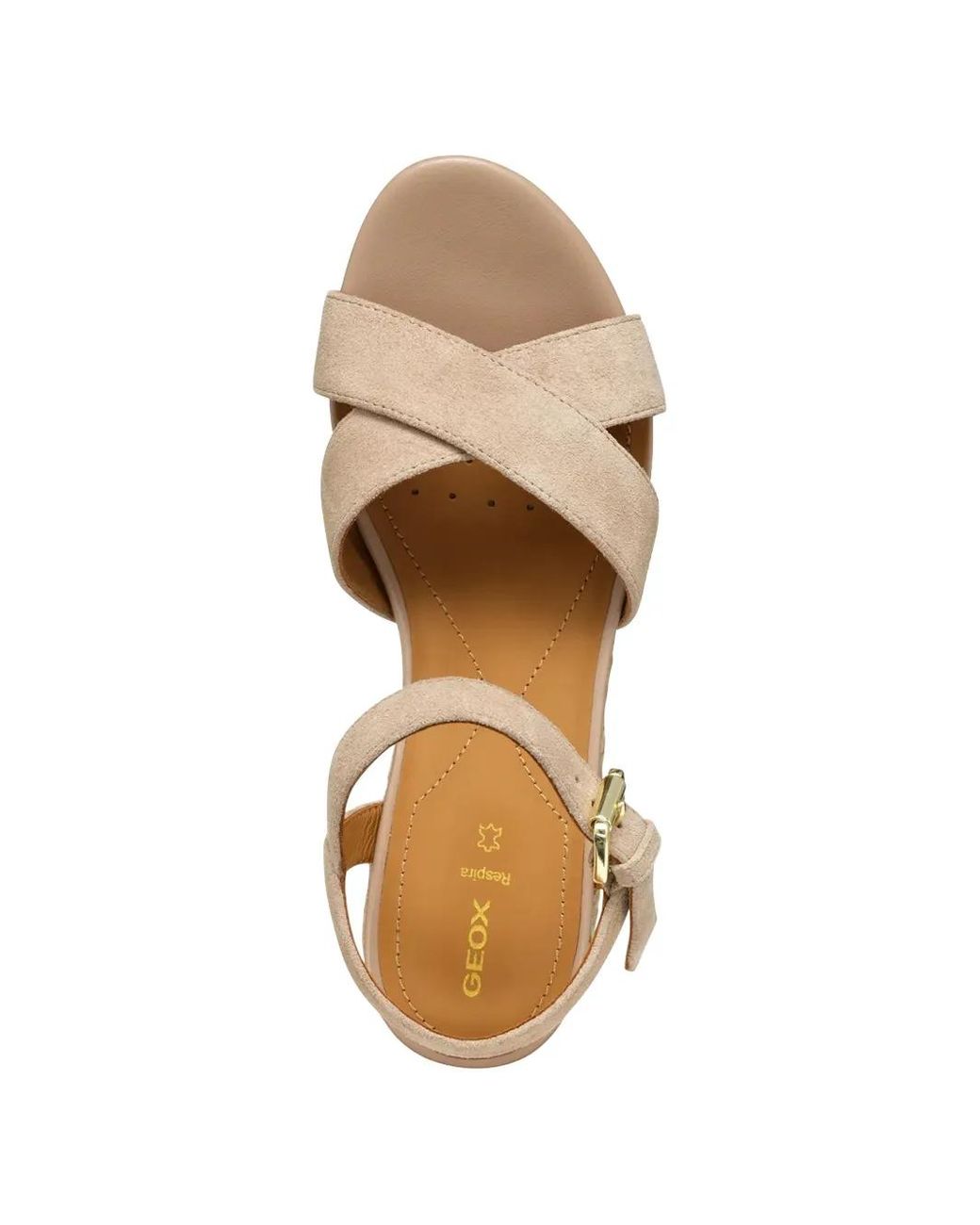 Geox Metallic Ischia Corda Crossover-Strap Wedge Sandals