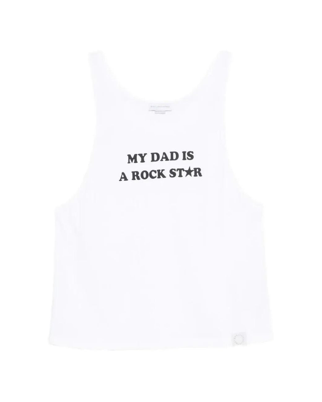 Stella McCartney White Slogan-Print Tank Top