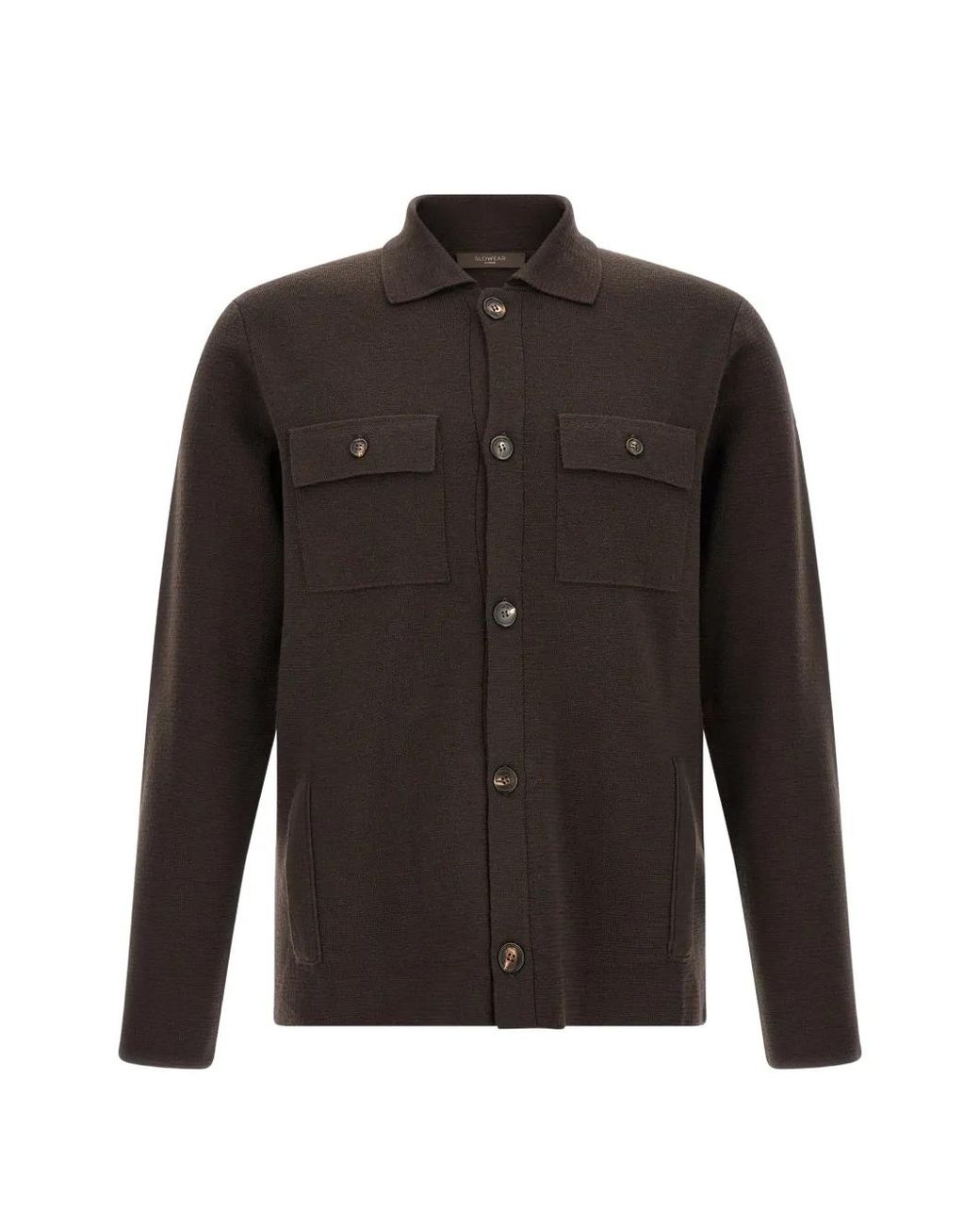 Zanone Black Cardigan Saharan Boutonné for men