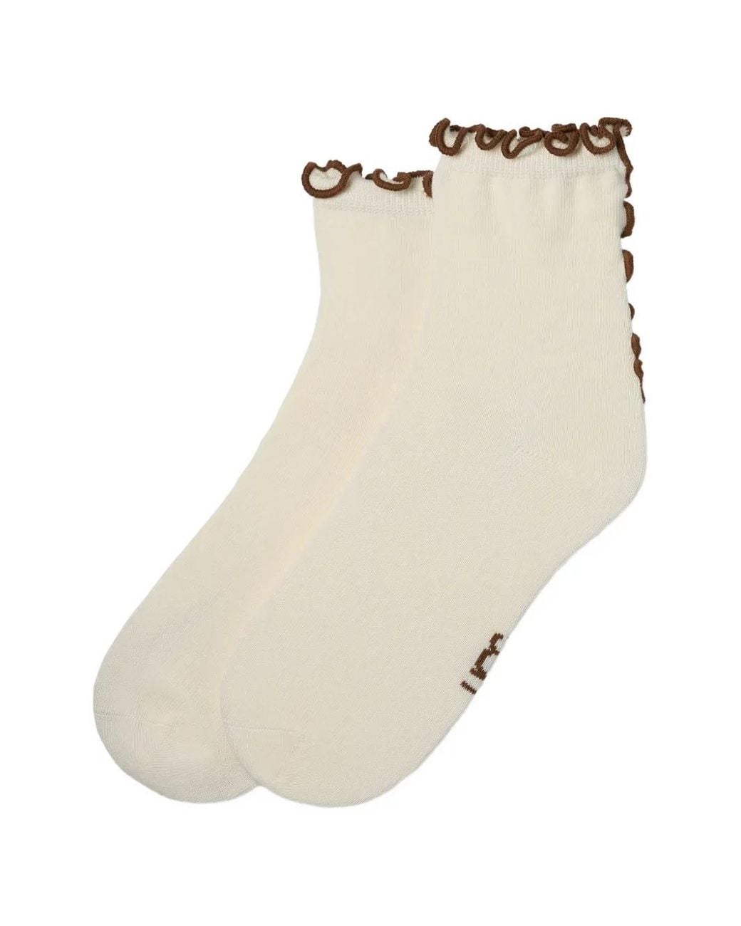 Ugg Natural Karsyn Lettuce-Edge Socks