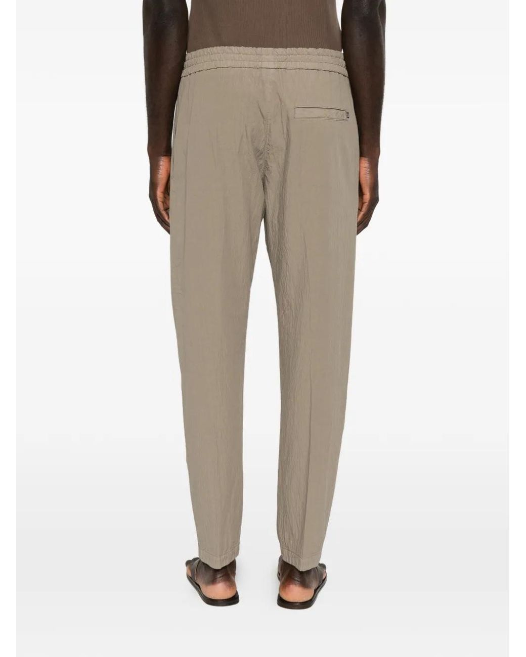 Dondup Gray Drawstring-Waist Trousers for men