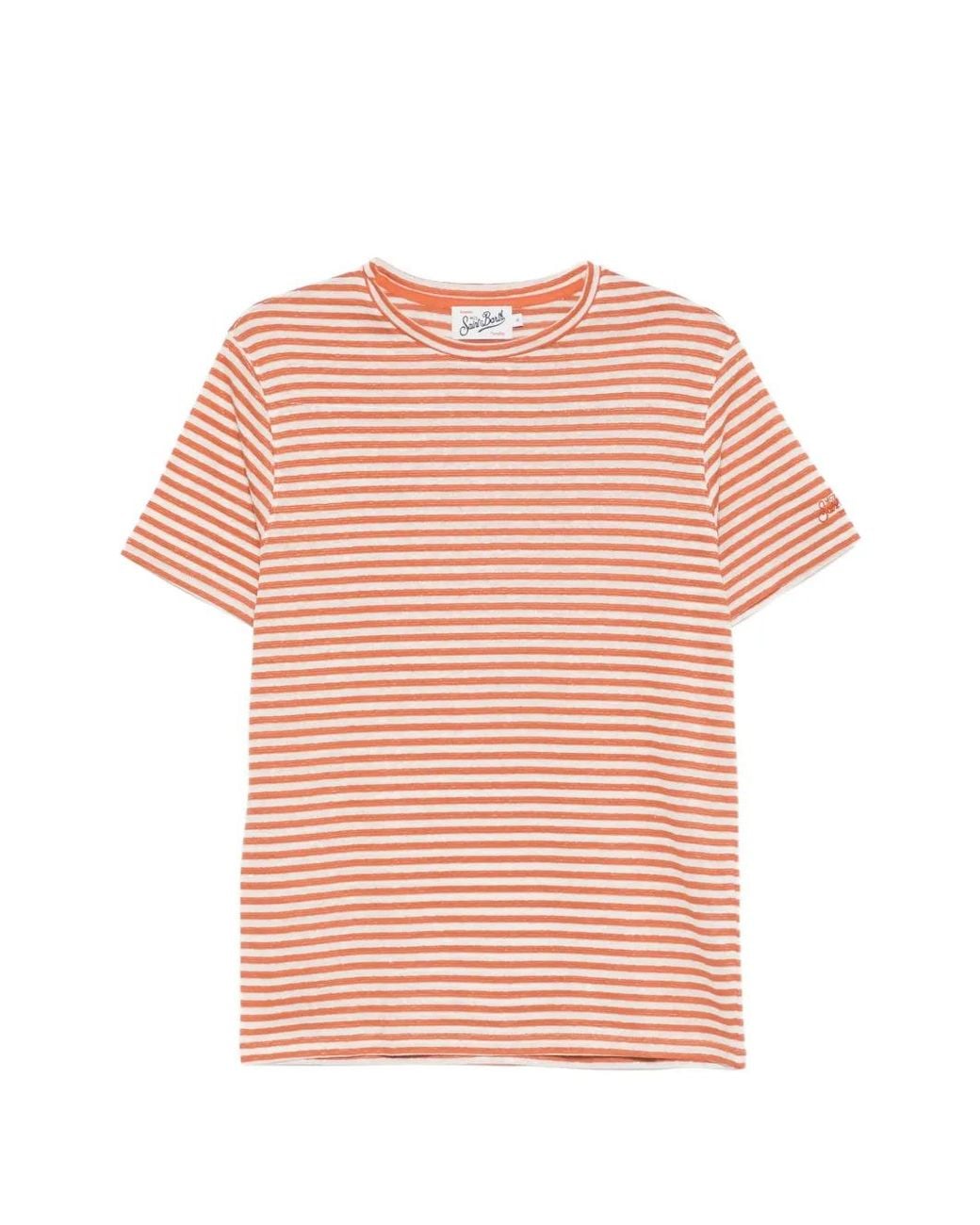 Mc2 Saint Barth Pink Dover Striped T-Shirt for men