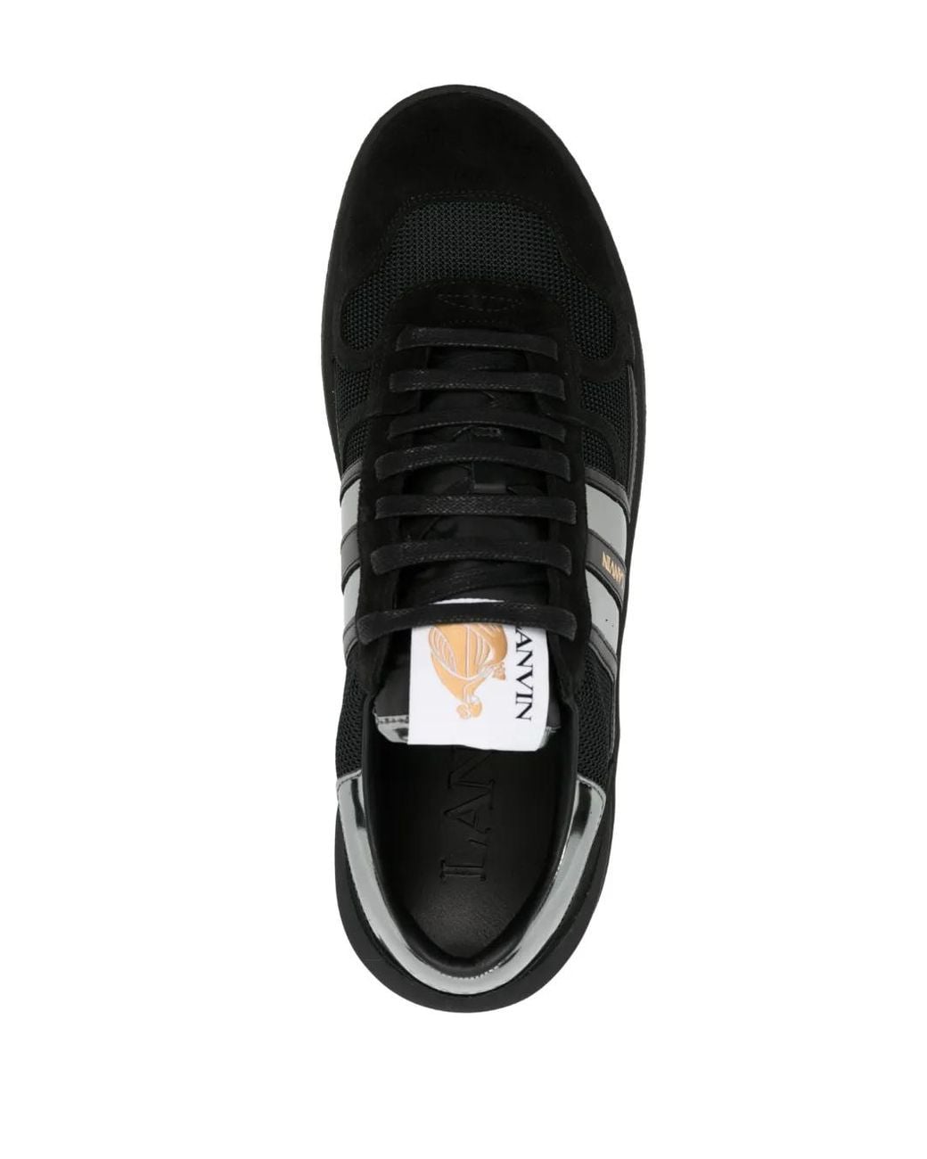 Lanvin Black Clay Lace-Up Sneakers for men