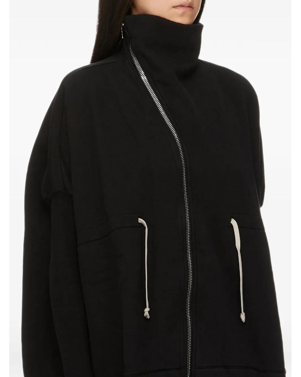 Pull Zippé À Col Cheminée Rick Owens en coloris Black