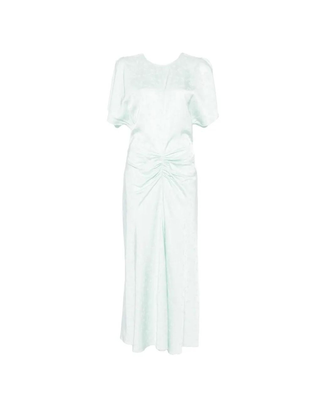 Victoria Beckham White Floral-Pattern Midi Dress