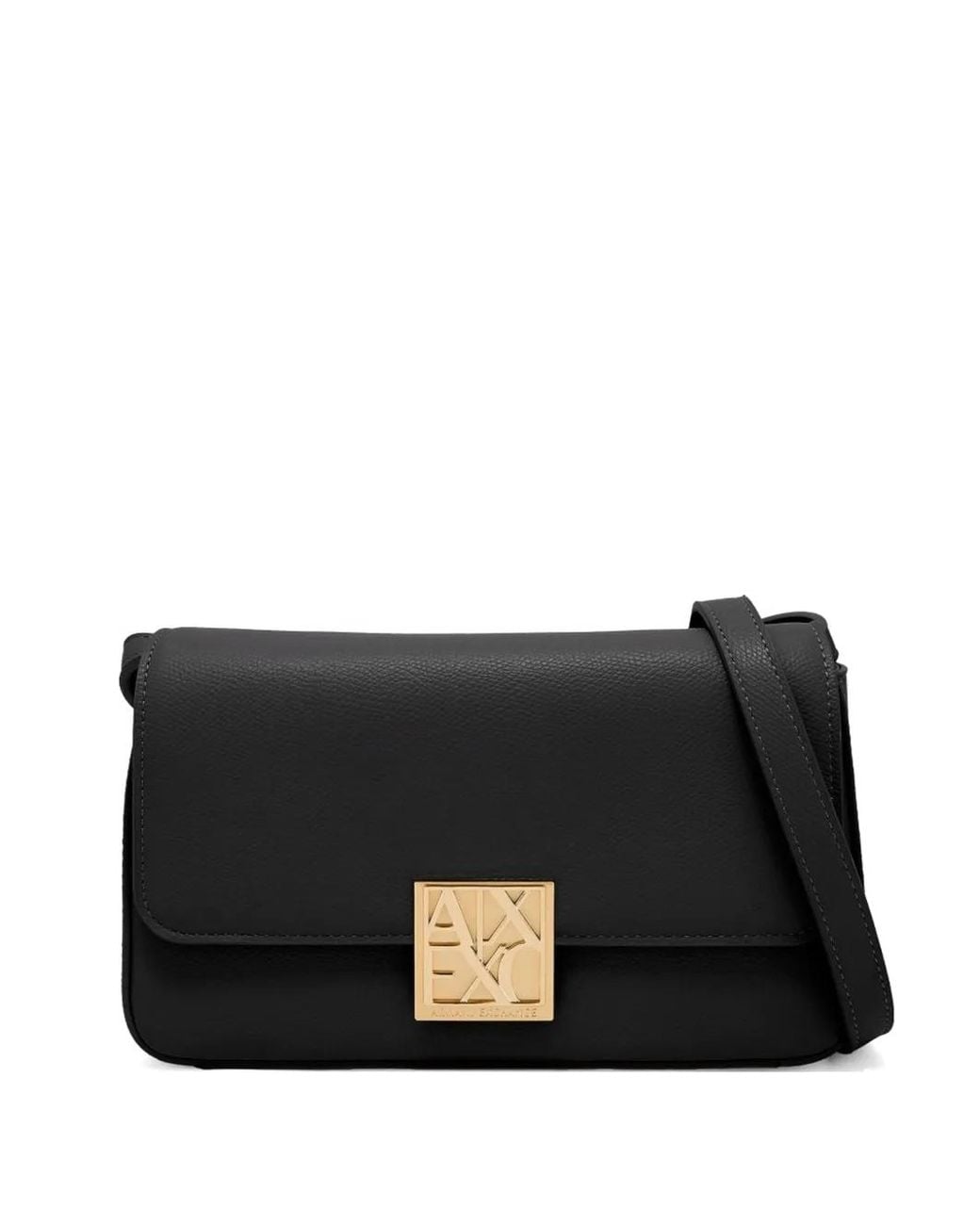 ARMANI EXCHANGE Black Mini Logo-Plaque Cross Body Bag