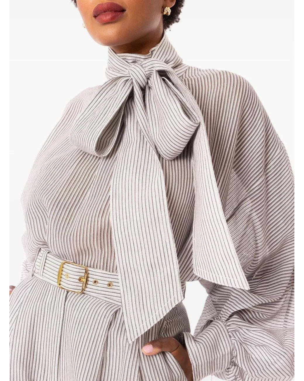 Zimmermann Pink Hypnotic Striped Blouse