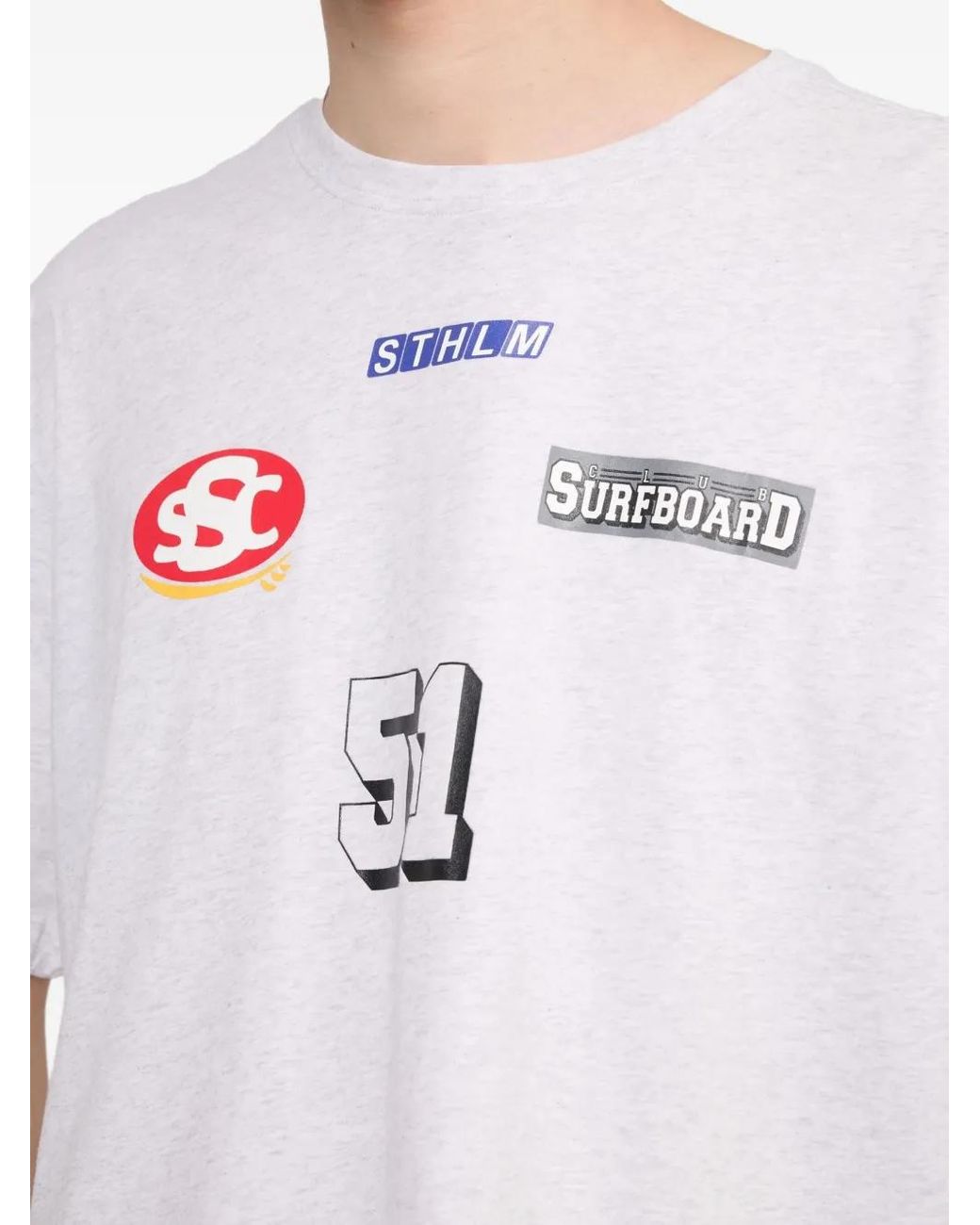 Stockholm Surfboard Club White Graphic-Print T-Shirt for men